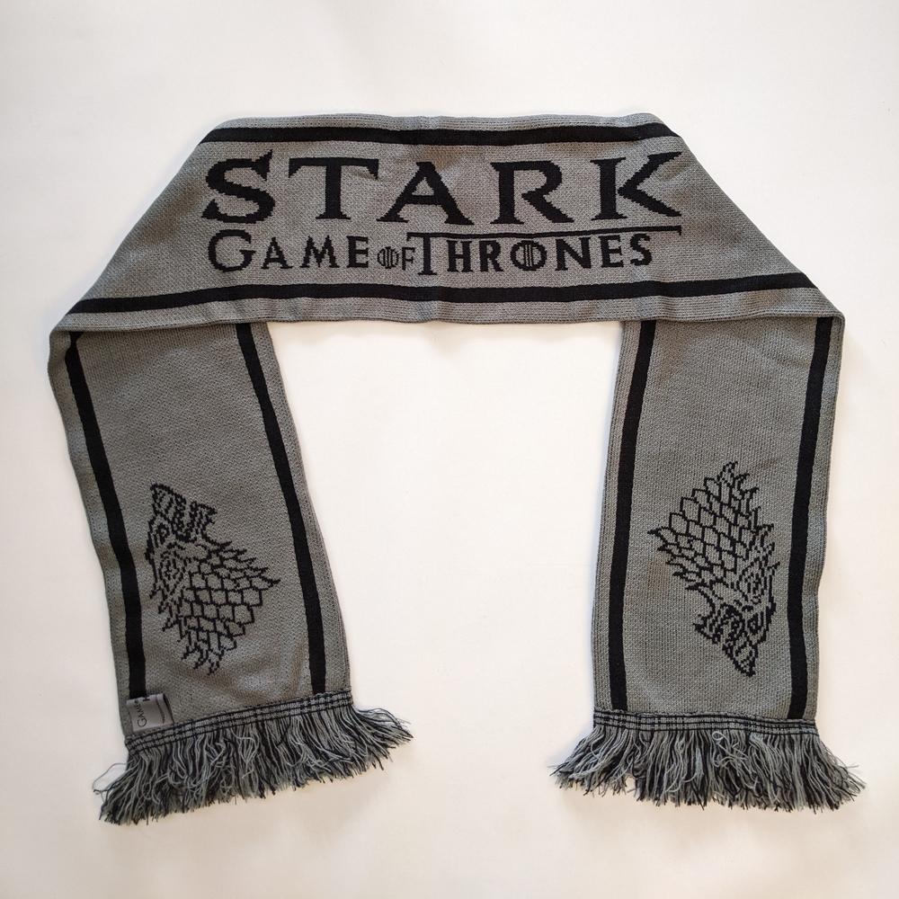 New Stark Game of Thrones Gray Scarf